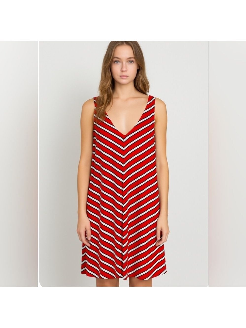 Abercrombie & Fitch Sleeveless Striped V Neck dress Size XS